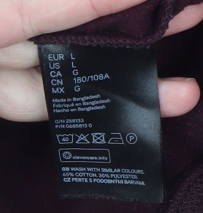 Mens UK Size L H&M Brown Pullover Sweatshirt
