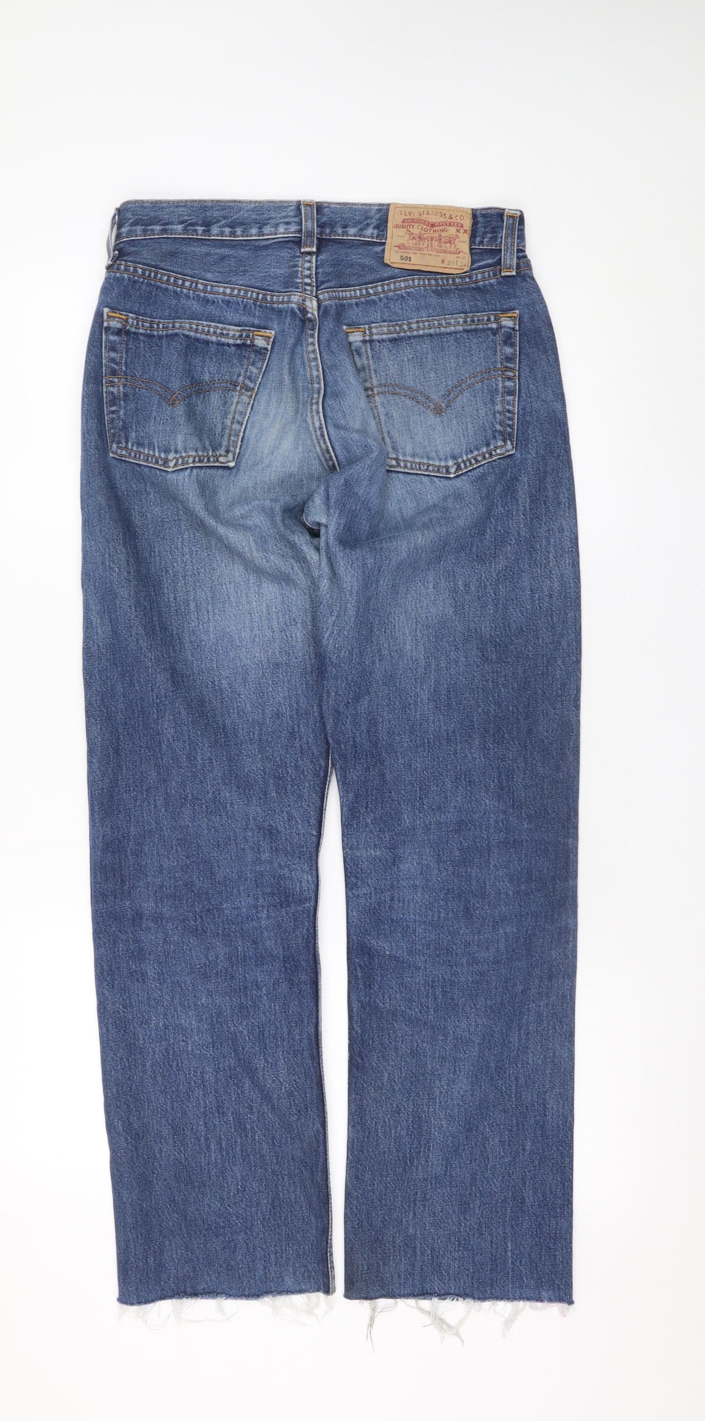 Mens UK Size 30 Levi's Regular Fit Straight Blue Jeans