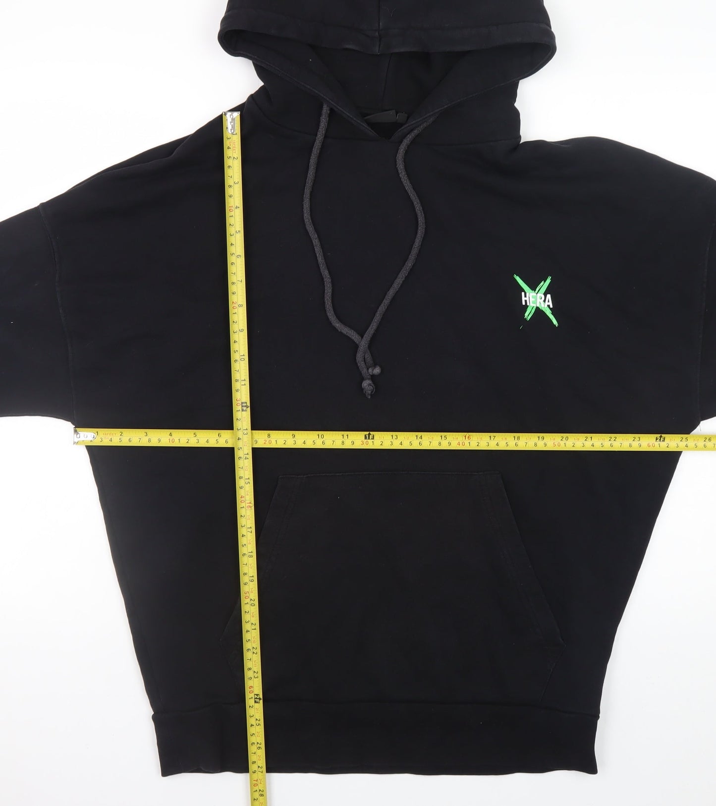 Mens UK Size S Hera Black Pullover Hoodie