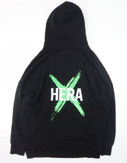Mens UK Size S Hera Black Pullover Hoodie