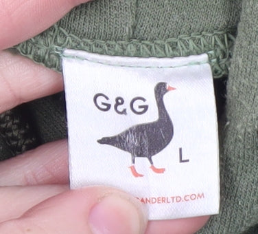 Mens UK Size L Goose & Gander Green Pullover Hoodie