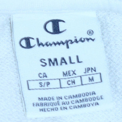 Womens UK Size S Champion White Pullover Sweatshirt