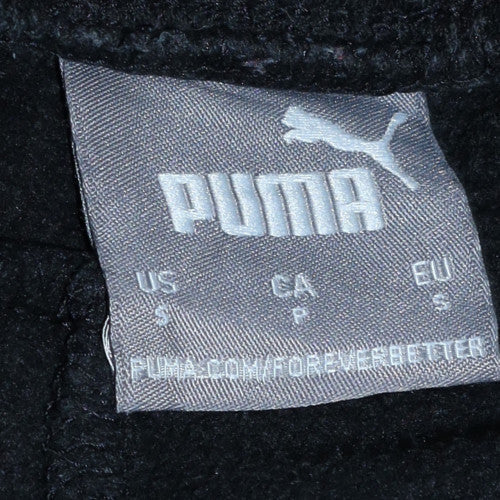 Mens UK Size S PUMA Regular Fit Sweatpants Black Trousers