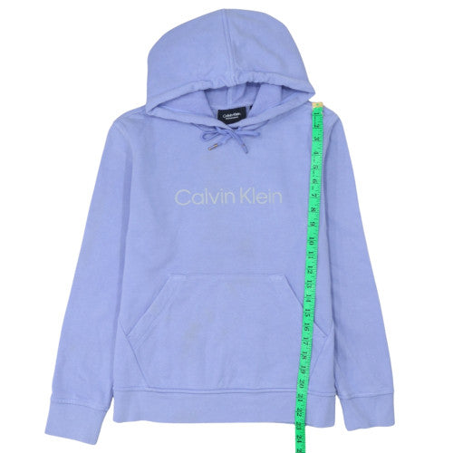 Womens UK Size S Calvin Klein Blue Pullover Hoodie
