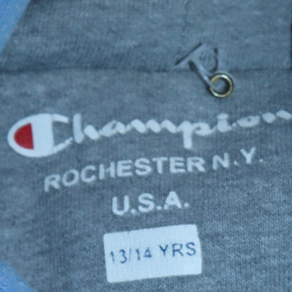 Champion Girls Blue Pullover Hoodie 13-14 Years Logo Cotton Hoodie