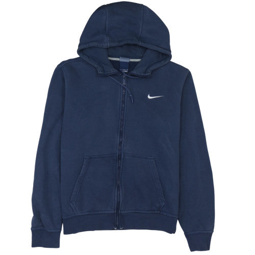 Mens UK Size M Nike Blue Full Zip Hoodie
