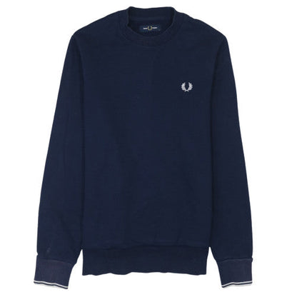 Mens UK Size S Fred Perry Blue Pullover Sweatshirt