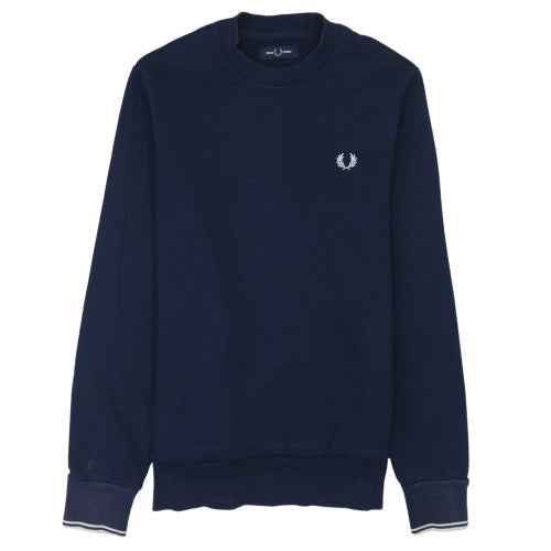 Mens UK Size S Fred Perry Blue Pullover Sweatshirt