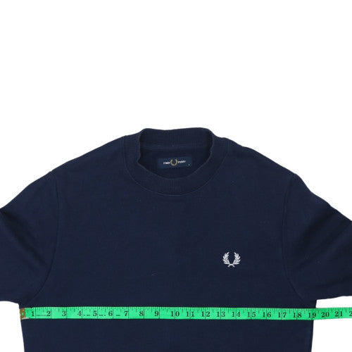 Mens UK Size S Fred Perry Blue Pullover Sweatshirt