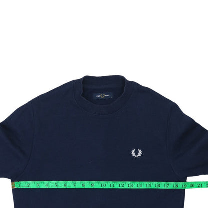 Mens UK Size S Fred Perry Blue Pullover Sweatshirt