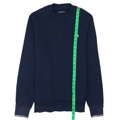 Mens UK Size S Fred Perry Blue Pullover Sweatshirt