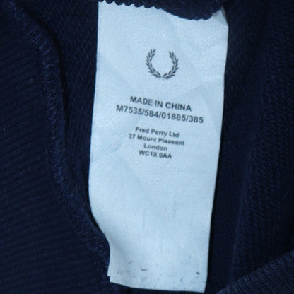 Mens UK Size S Fred Perry Blue Pullover Sweatshirt