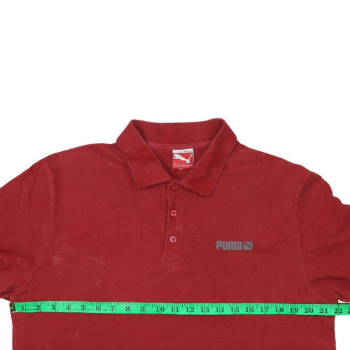 Puma Men's Red Cotton Collared Short Sleeve Polo Shirt XL