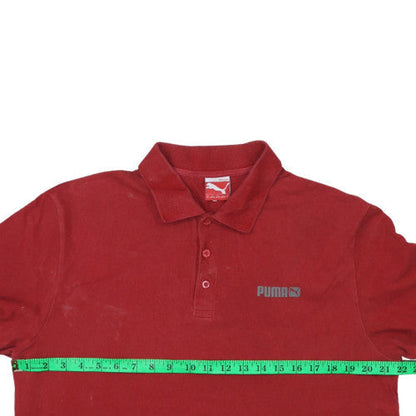 Puma Men's Red Cotton Collared Short Sleeve Polo Shirt XL