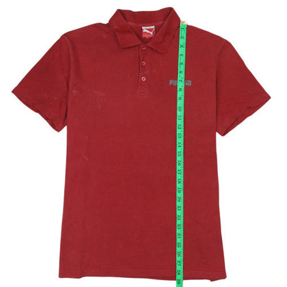 Puma Men's Red Cotton Collared Short Sleeve Polo Shirt XL