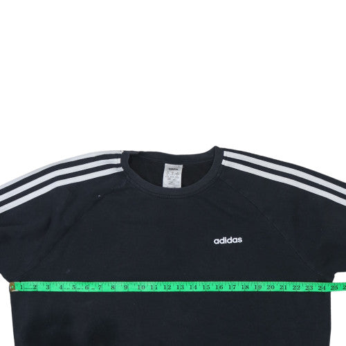 Womens UK Size 12-14 adidas Black Pullover Sweatshirt