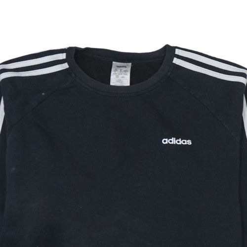 Womens UK Size 12-14 adidas Black Pullover Sweatshirt