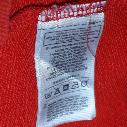 Womens UK Size 14 Adidas Red Pullover Hoodie