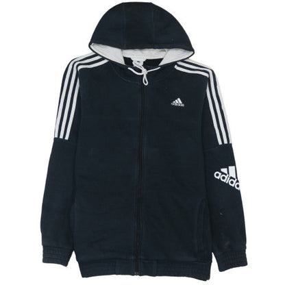 Mens UK Size L Adidas Black Full Zip Hoodie