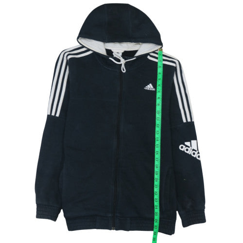 Mens UK Size L Adidas Black Full Zip Hoodie