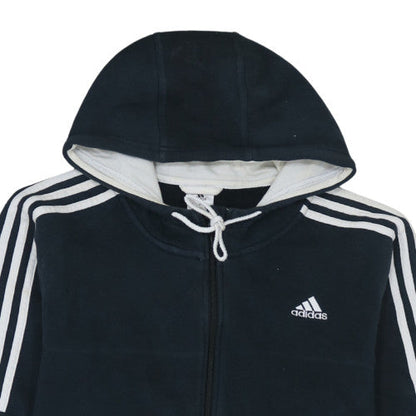 Mens UK Size L Adidas Black Full Zip Hoodie