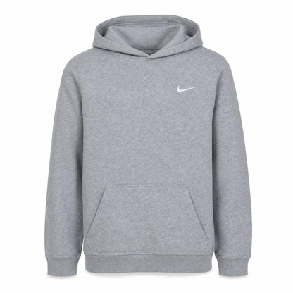 Front view of Nike boys’ grey pullover hoodie xl 13-15 years fleece sweatshirt