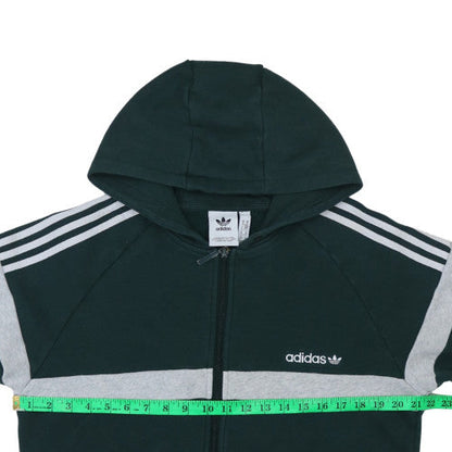 Mens UK Size M Adidas Green Full Zip Hoodie