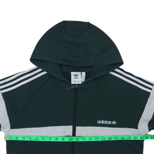 Mens UK Size M Adidas Green Full Zip Hoodie