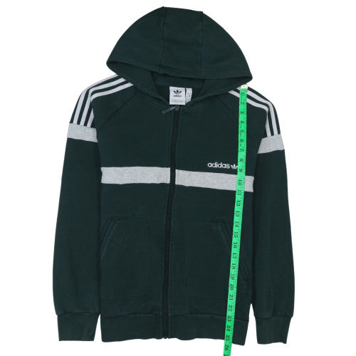 Mens UK Size M Adidas Green Full Zip Hoodie