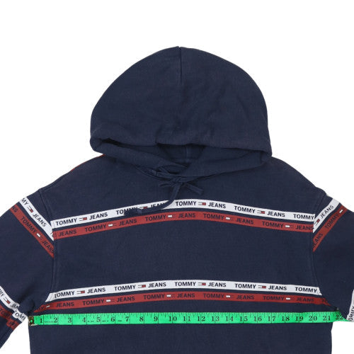 Mens UK Size M Tommy Jeans Blue Pullover Hoodie