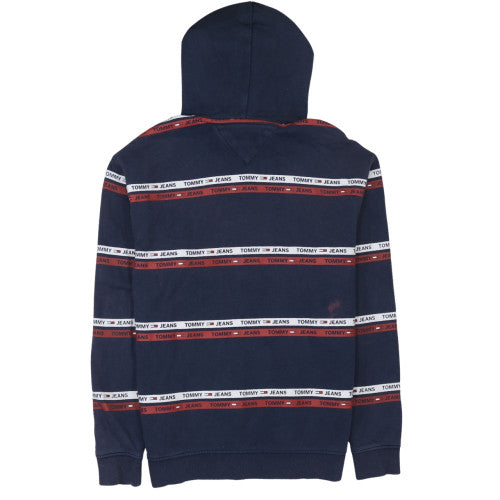 Mens UK Size M Tommy Jeans Blue Pullover Hoodie