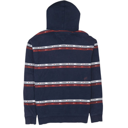 Mens UK Size M Tommy Jeans Blue Pullover Hoodie