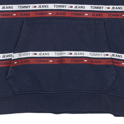 Mens UK Size M Tommy Jeans Blue Pullover Hoodie