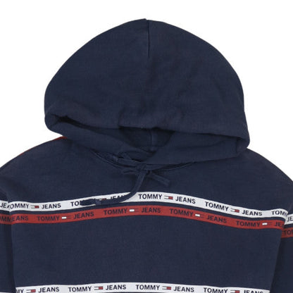 Mens UK Size M Tommy Jeans Blue Pullover Hoodie