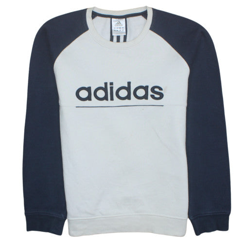 Mens UK Size L adidas Beige Pullover Sweatshirt
