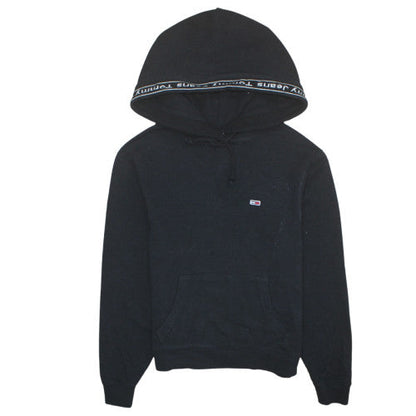 Womens UK Size XS Tommy Jeans Black Pullover Hoodie