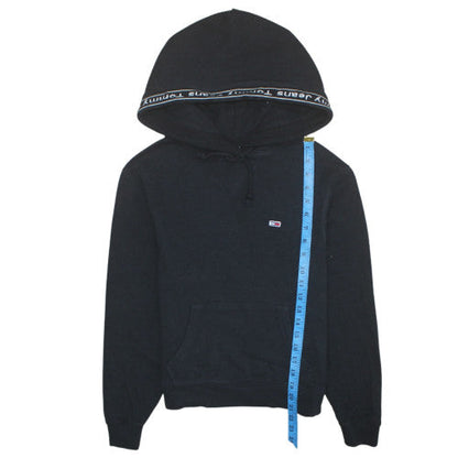 Womens UK Size XS Tommy Jeans Black Pullover Hoodie