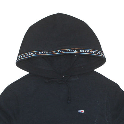 Womens UK Size XS Tommy Jeans Black Pullover Hoodie