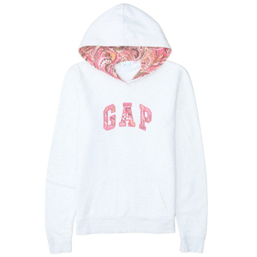 Womens UK Size S GAP White Pullover Hoodie