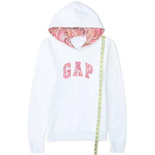 Womens UK Size S GAP White Pullover Hoodie
