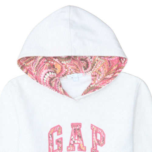 Womens UK Size S GAP White Pullover Hoodie