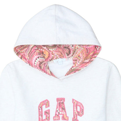Womens UK Size S GAP White Pullover Hoodie