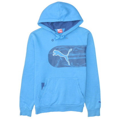 Mens UK Size M Puma Blue Pullover Hoodie