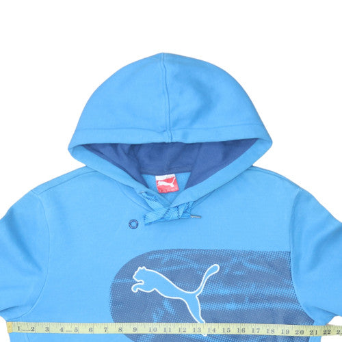 Mens UK Size M Puma Blue Pullover Hoodie