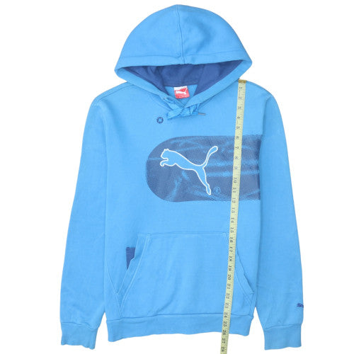 Mens UK Size M Puma Blue Pullover Hoodie