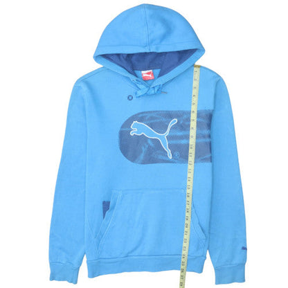 Mens UK Size M Puma Blue Pullover Hoodie