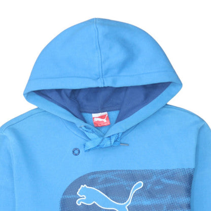 Mens UK Size M Puma Blue Pullover Hoodie