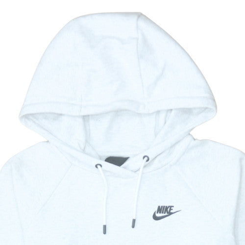 Womens UK Size XS Nike White Pullover Hoodie