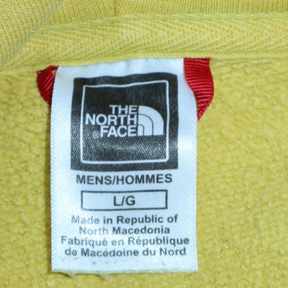Mens UK Size L The North Face Yellow Pullover Hoodie