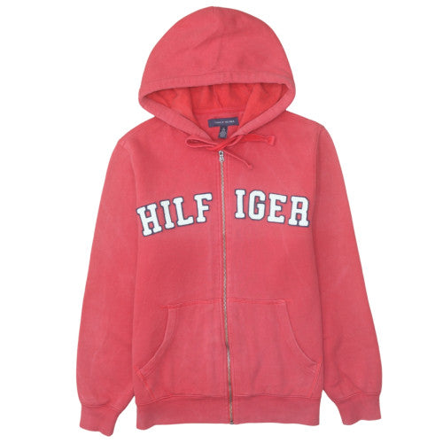 Mens UK Size XS Tommy Hilfiger Red Full Zip Hoodie
